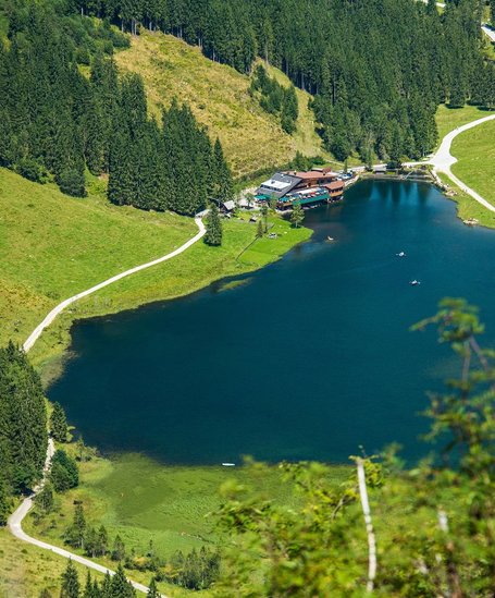 Steirischer Bodensee von oben | © TVB Haus-Aich-Gössenberg@René Eduard Perhab