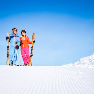 Skifahrer auf der frischen Piste | © Martin Huber