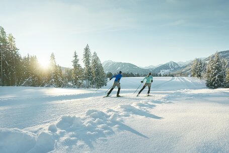Ramsauer Langlaufloipe bei strahlendem Sonnenschein | © Peter Burgstaller