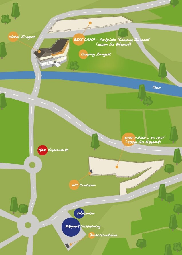 Übersichtsplan Bikepark-Schladming