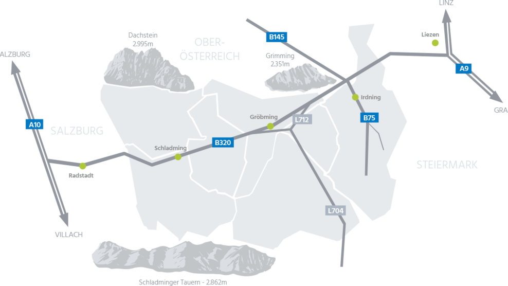 Skigebietkarte Schladming-Dachstein
