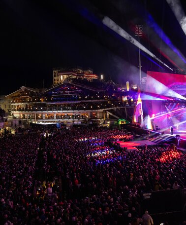 Robbie Williams beim Ski Opening 2023 in Schladming | © Harald Steiner
