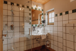 Sennerin Badezimmer