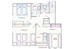 Skizze Wohnung Hahn