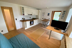 Combined living room and kitchen