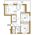 obrázek Apartmán, sprcha, koupelna, WC, 2 místnosti na spaní