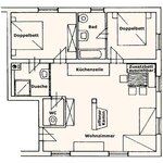 Photo of Apartment, shower, toilet, 2 bed rooms