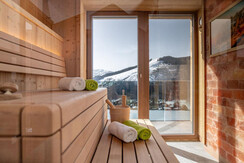 Private Wellness mit Bergpanorama im Appartement
