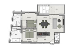 Grundriss Deluxe App. 103, 203, 303