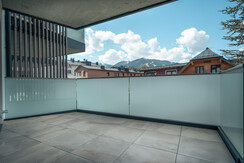 Balkon mit Aussicht auf die Hochwurzen
