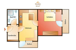 Grundriss 2  Fewo B