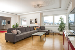 Penthouse living area with view