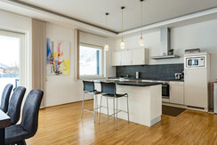 Penthouse open living & kitchen area
