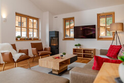 Cozy living room with fireplace