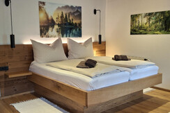 Bedroom with four beds