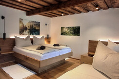 Bedroom with four beds