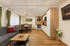 Kitchen and living area