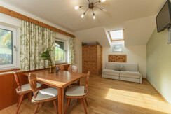 Living area with dining area