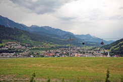 Blick nach Schladming und zur Planai West Gondel