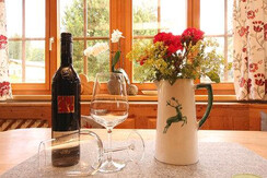 Wein und Blumen
