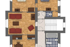 Grundriss Appartement Hochparterre